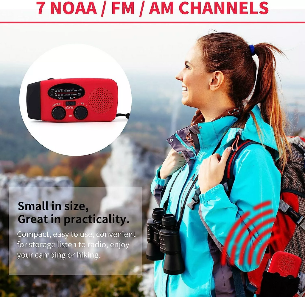 Emergency Solar Crank Radio & Power Bank