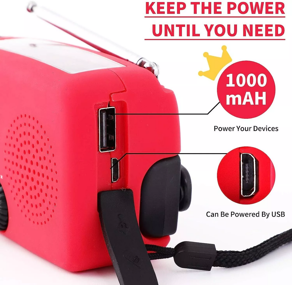 Emergency Solar Crank Radio & Power Bank