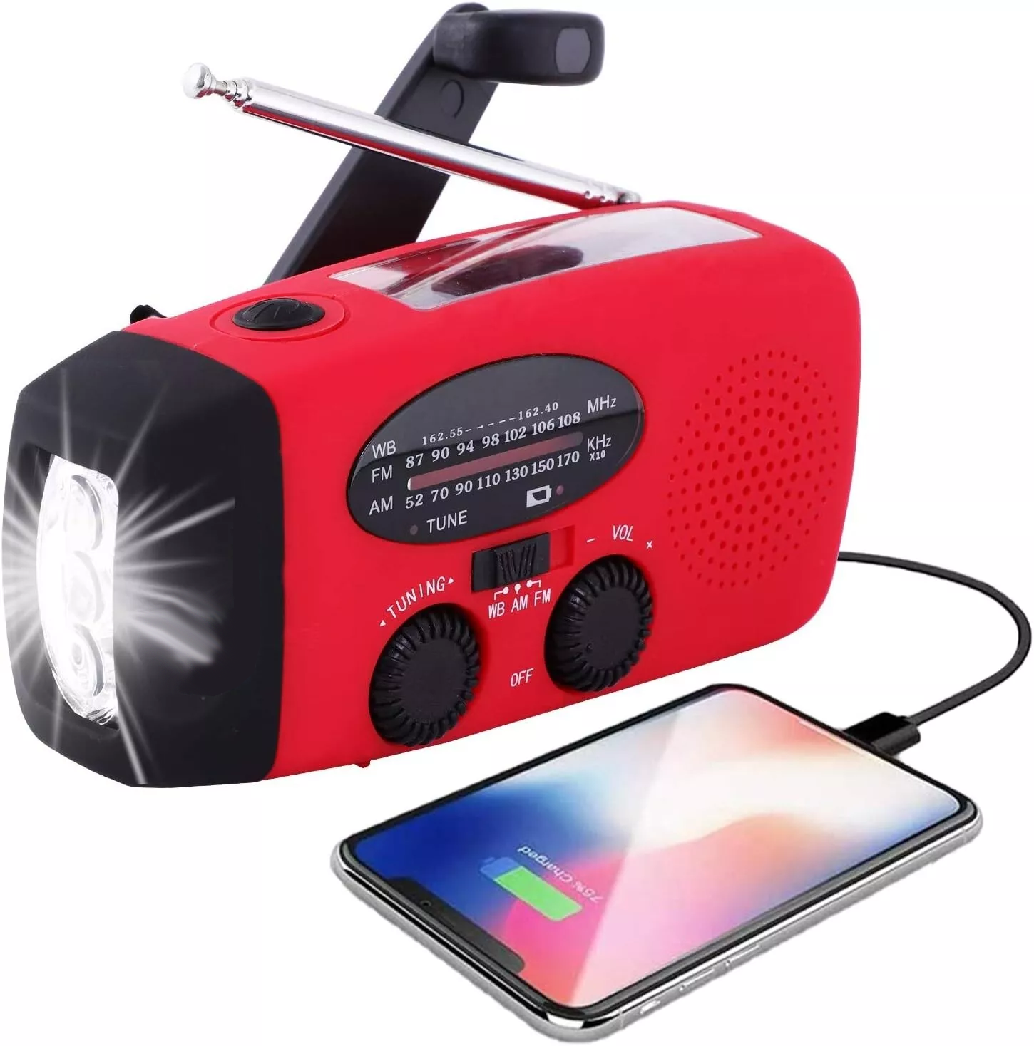 Emergency Solar Crank Radio & Power Bank